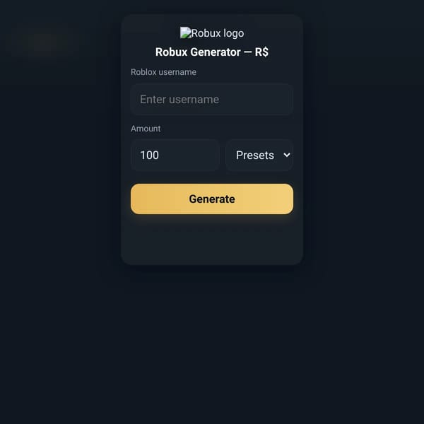 Robux Generator — R$
