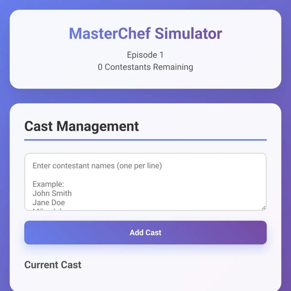 MasterChef Simulator