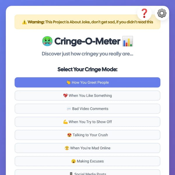 Cringe-O-Meter 📈