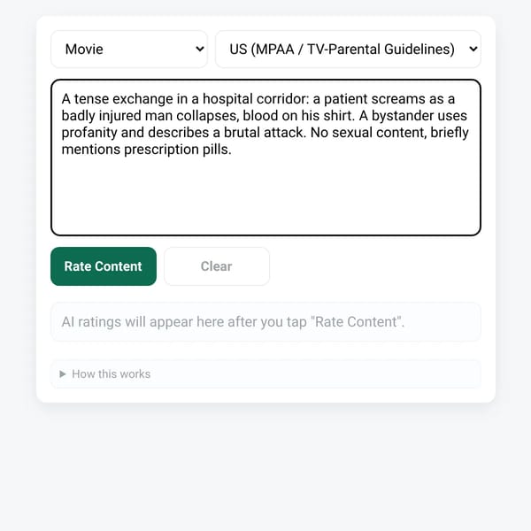 Content Age Rater