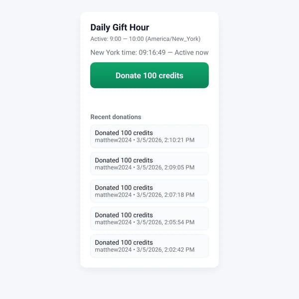 Daily Gift Hour