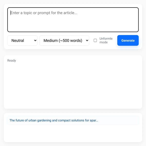 AI Article Generator