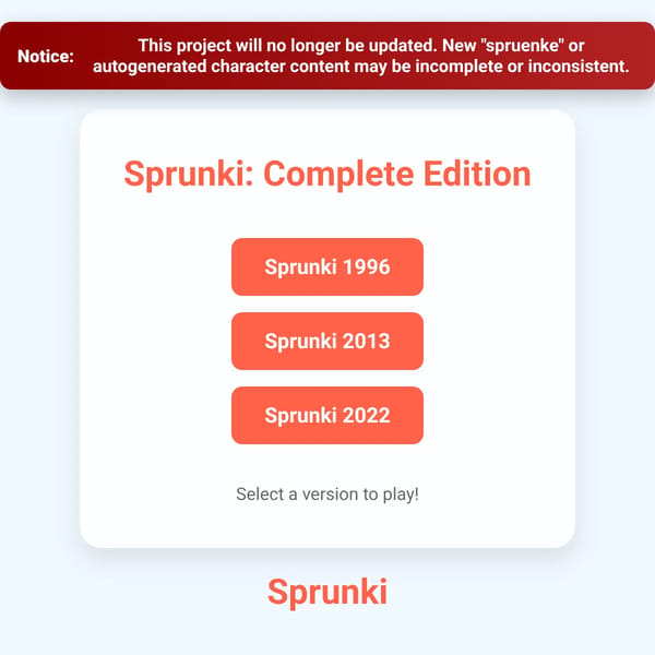 Sprunki: Complete Edition