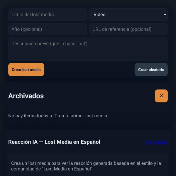 Súper lost media generator