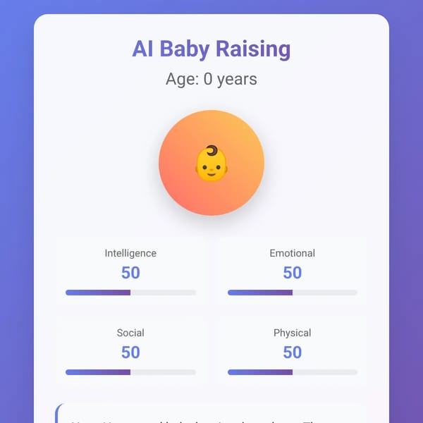AI Baby Raising Game