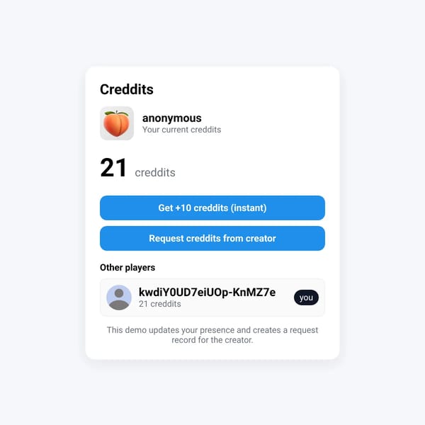 Creddits — Websim