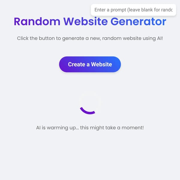 Random Website Generator