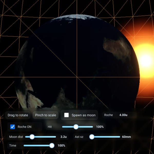 A Web Page Using Three.js for 3D Graphics