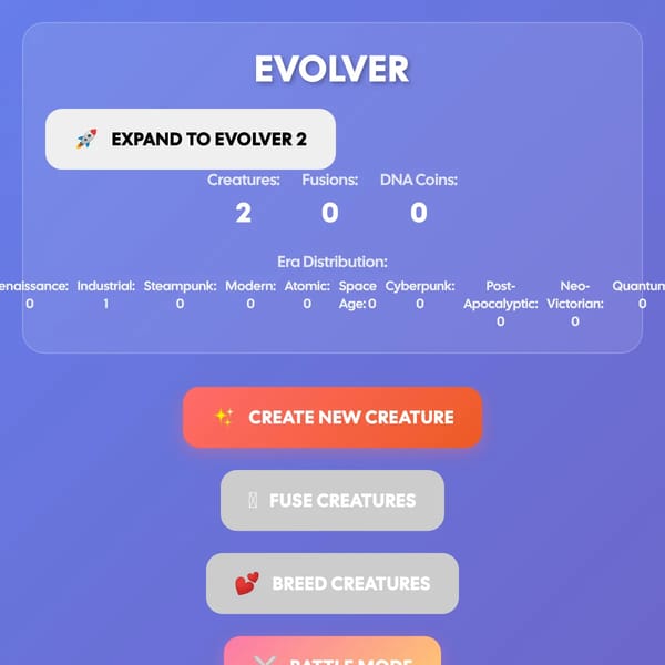 Evolver - Evolution & Fusion Game