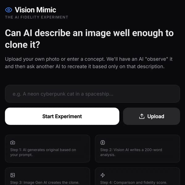 Vision Mimic - AI Fidelity Test