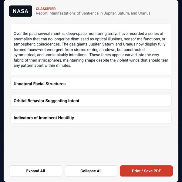 Classified Report