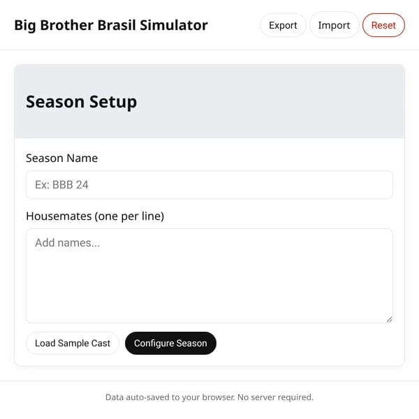 Big Brother Brasil: Simulator