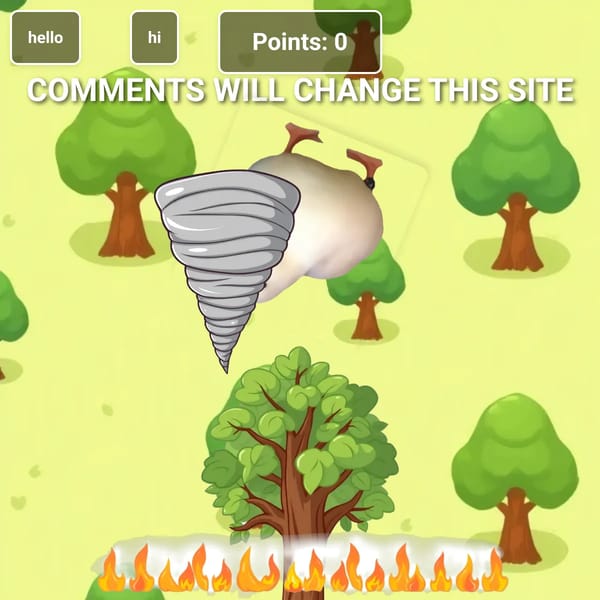 COMMENTS WILL CHANGE THIS SITE