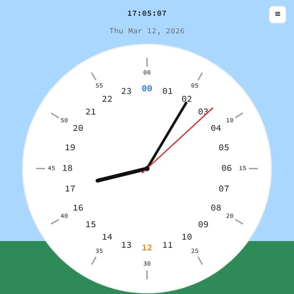 24h Analog Clock