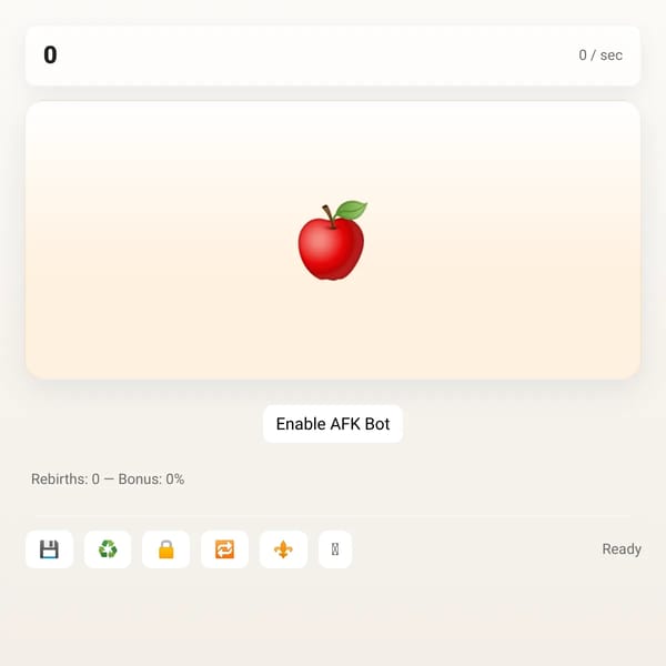 Apple Clicker Game.