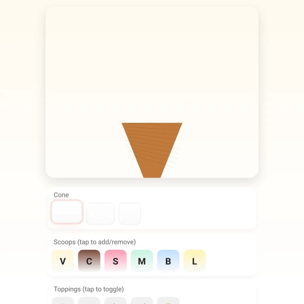 Ice Cream Customiser