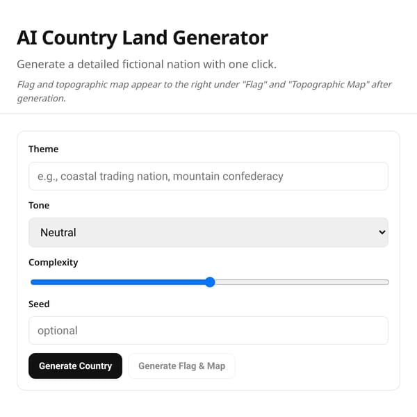 AI Country Land Generator