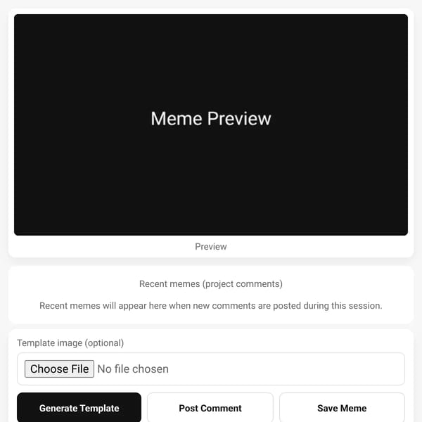 Meme Maker (comment the meme and the ai add it)