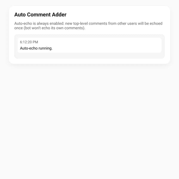 Auto Comment Adder