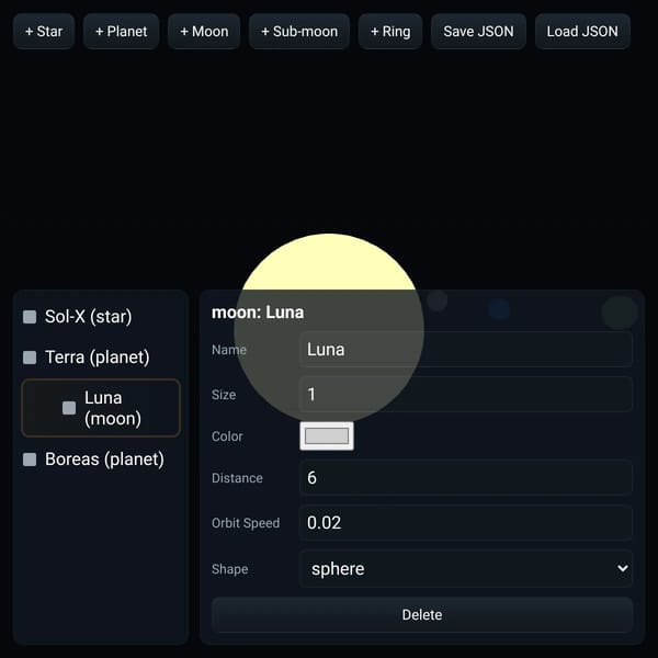 Solar System Creator W.I.P. (v0.1)