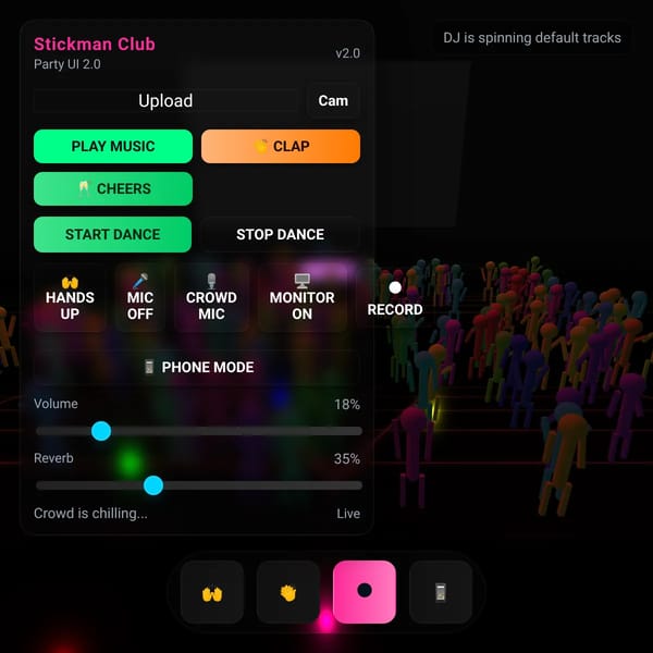 3D Stickman Crowd Party