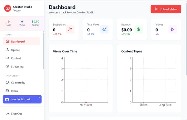 Creator Studio Tycoon