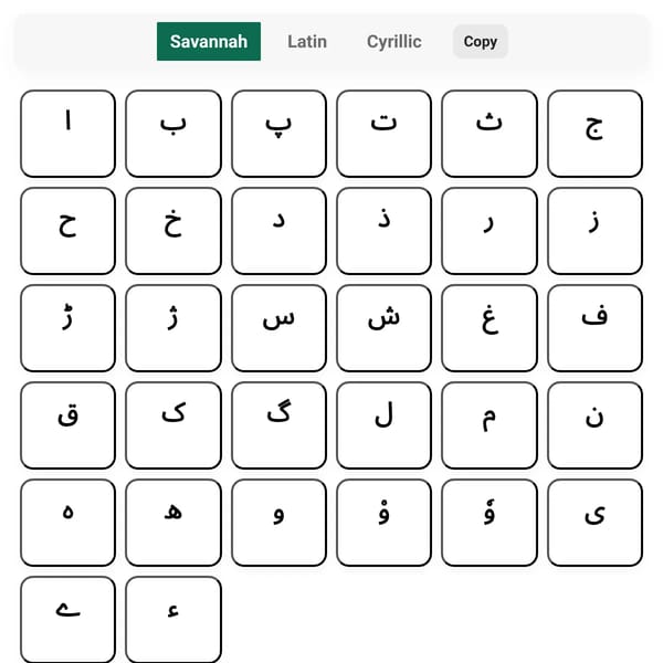 Savannah Alphabet