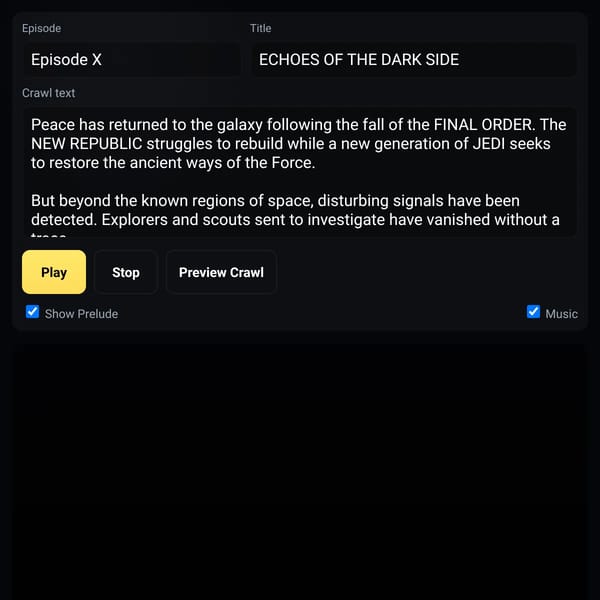 Star Wars Opening Crawl Maker