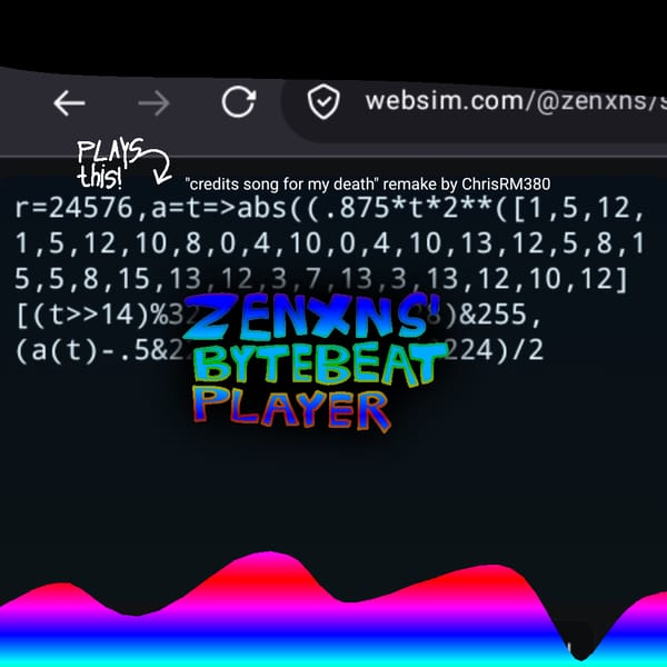 [COMPLEX, UNFINISHED] zenxns' Bytebeat Player