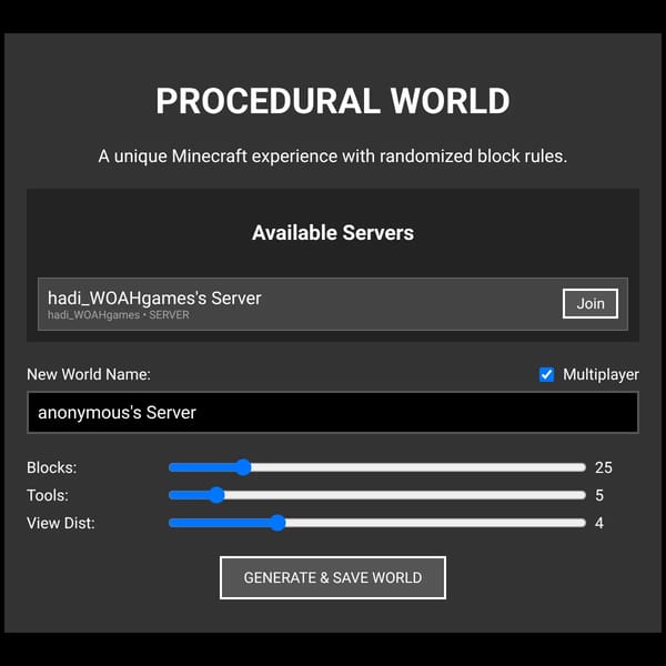 Procedural Block World