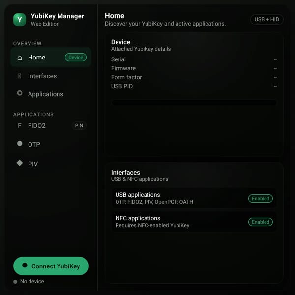 Web YubiKey Manager