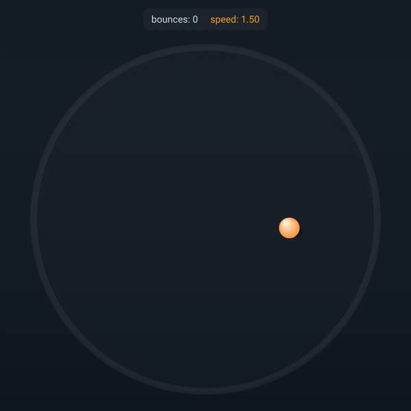 Interactive Speed and Bouncer Simulation