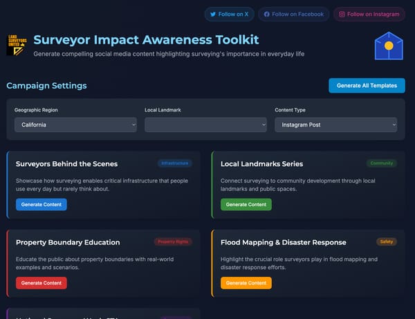 Surveyor Impact Awareness Toolkit