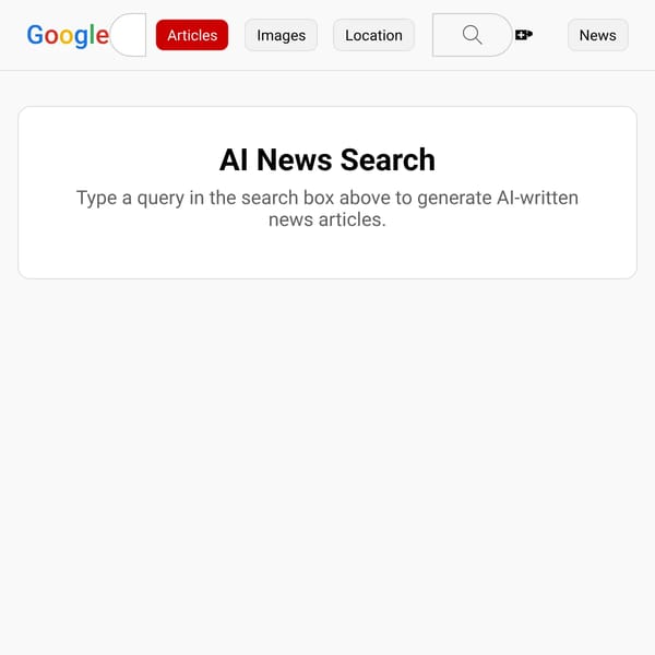 Google — AI News Search