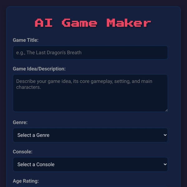 AI Game Maker