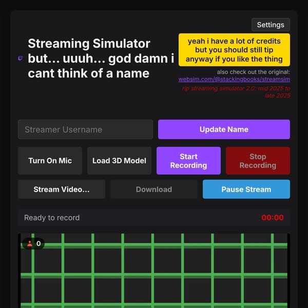 Streaming Simulator