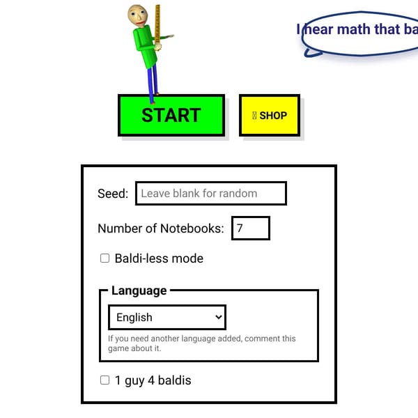Baldi's Basics Top View!