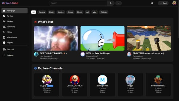 NEW 2.0 UPDATE! - WebTube Social Media!