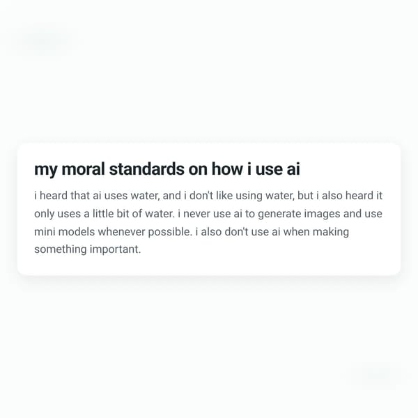 my moral standards on how i use ai