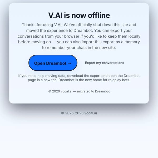 vocal.ai -- Chat with AI characters