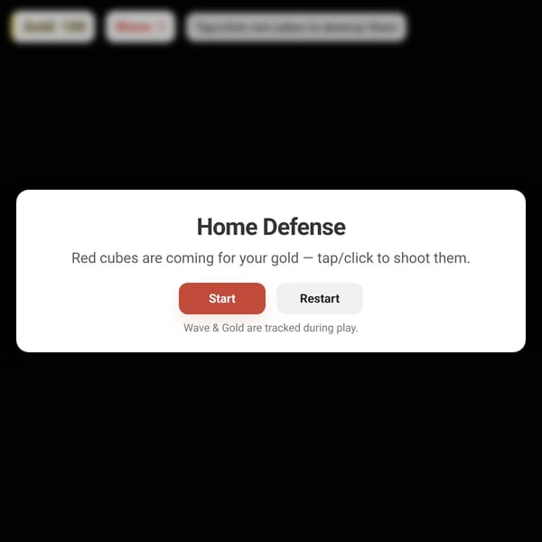Home Defense — Red Cubes