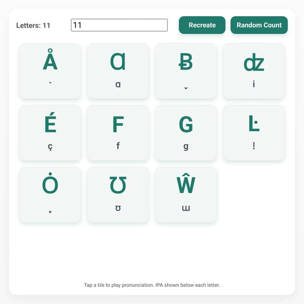 Alphabet Generator