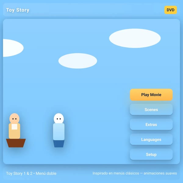 Toy Story — Menú DVD