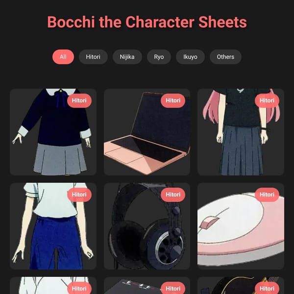 Bocchi the Character Sheets