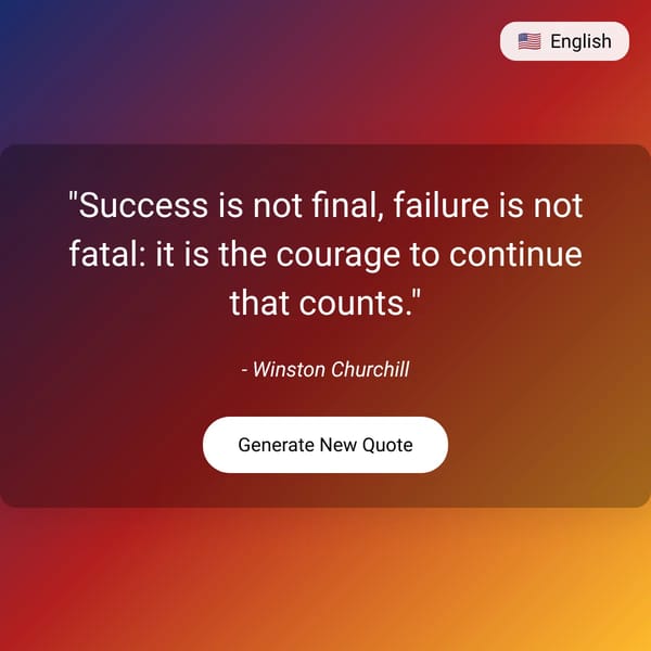 Motivational  multilingual Quote Generator