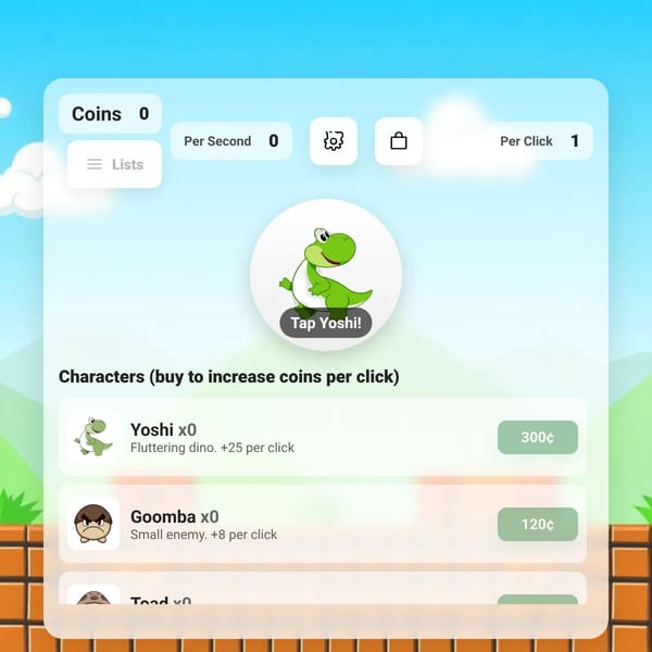 Mario Clicker Game