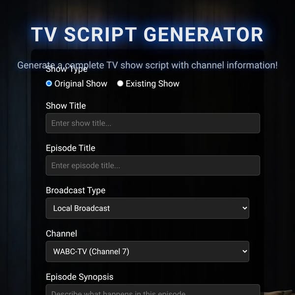 TV Script Generator