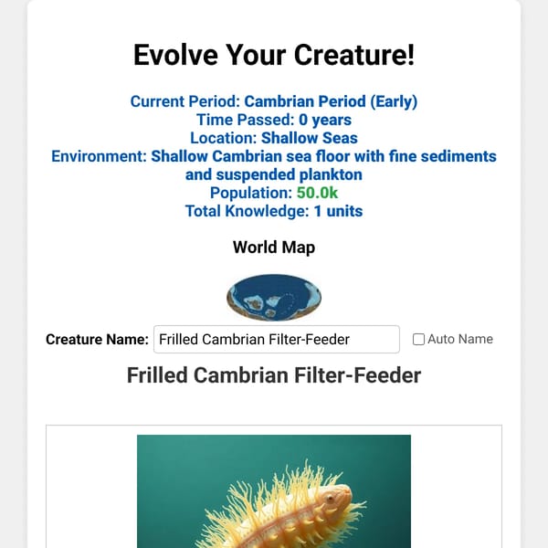 AI Creature Evolution