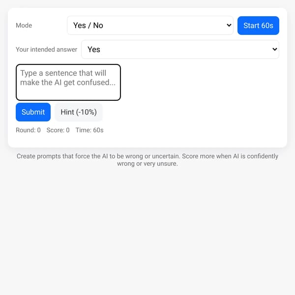Confuse the AI