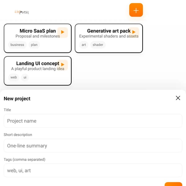BlingProjects 0.1